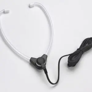 Hinged Stethoscope Style Headset With 3.5 mm Right-Angle Plug Hinged Stethoscope Style Headset With 3.5 mm Right-Angle Plug