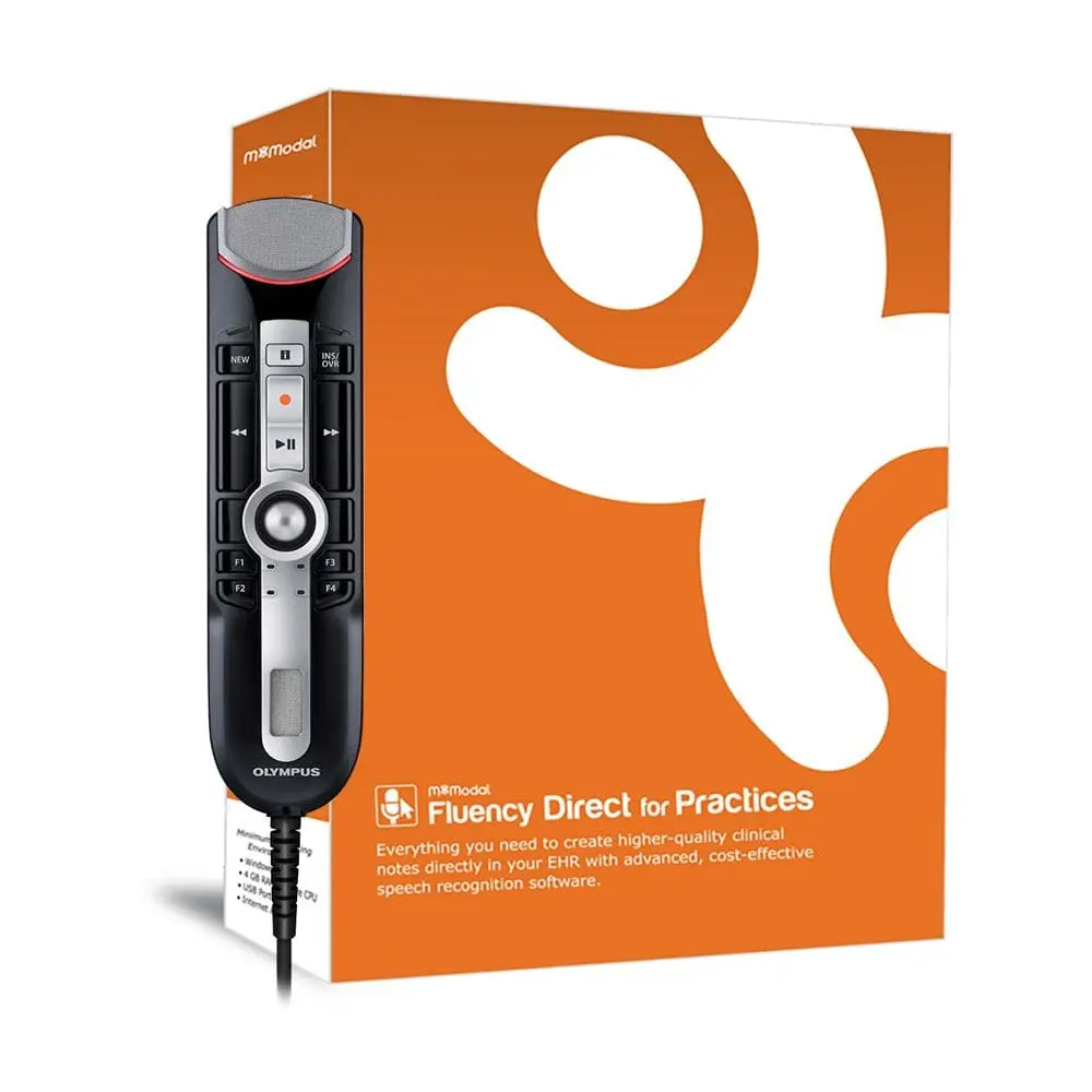 Fluency Direct for Practices with programmable Olympus / OM SYSTEM RecMic II Dictation Microphone - 3 yr Subscription-0