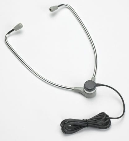 Aluminum Hinged Stethoscope Style Headset With Round DIN Plug