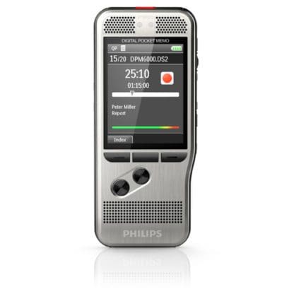 Philips DPM6000 Digital Voice Recorder with Push Button Operation-802