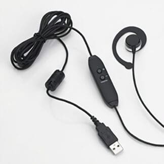 Single Ear USB Headset with Digital Volume Control and 10ft Cord